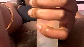 Creamy Pretty Pussy Ebony Teases and Spreads Solo on Camera