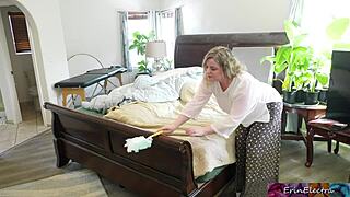 Cleaning Milf Fucked Hard by Stepson Until Massive Squirting Orgasm