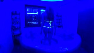 i feel ultraviolet's pleasure teasing her bikini wet and shiny
