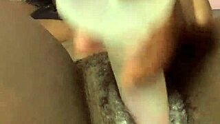 Creamy Pretty Pussy Ebony Teases and Spreads Solo on Camera