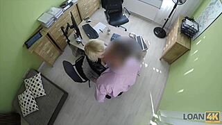 Agent Pounds Tight Teen Pussy Then Approves Her Loan?