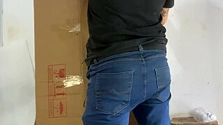 at the market i fucked the client's ass in the back storage boss lady almost caught us