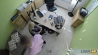 Agent Pounds Tight Teen Pussy Then Approves Her Loan?