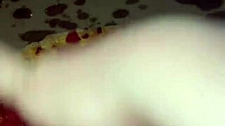 Saudi snowwhite masturbates pussy on pizza craving bbc in la