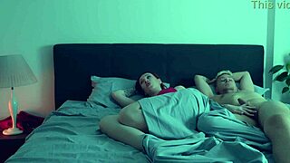 Step mom sneaks into step son's bed for risky taboo fuck after fight