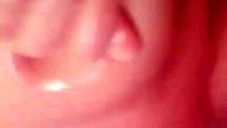 Fingering Tits in Steamy Bath Solo Play