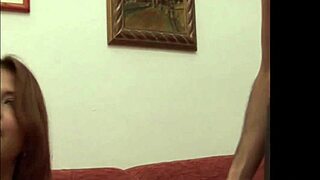 I invite voyeur Anastasia to undress and let him grope her big natural tits