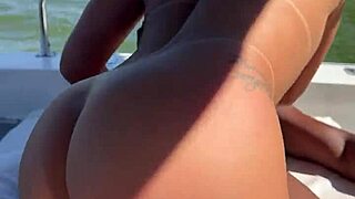 Big Black Cock Creampies Blonde Wife's Tight Ass on Boat