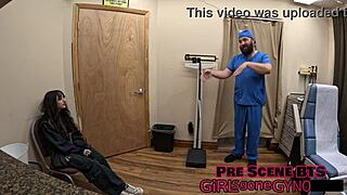 alice rose's first gyno exam with fingering and humiliation