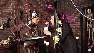 wanna fuck this brunette indian cosplay doll bent over in bdsm shop?