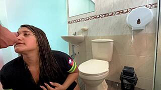 Paramedics sneak passionate sex in hospital bathroom hideaway