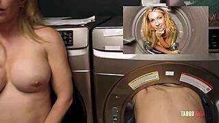 Blonde Stepmom Ass Pounded Stuck In Dryer