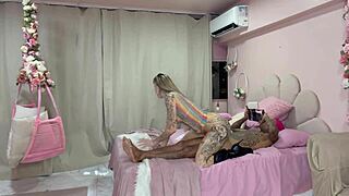 Latina gets bent over for rough assfucking with monster cock