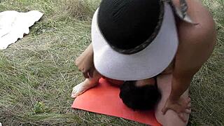 Hairy Mature Facesit With Pee Outdoor