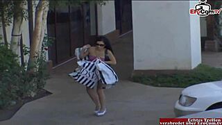 Skinny teen enjoys her first bbc