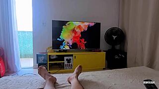 Movie night turned into hot fuck