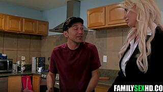stepmom joins stepson and gf