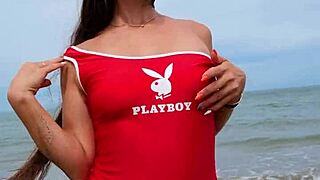 whoa sexy bikini babe heats up the beach!