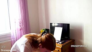 WOW, Beautiful Naked Redhead Karolinka Applies Makeup So Teasingly!