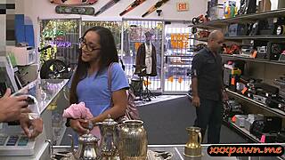 brunette babe with glasses gets screwed on hidden cam