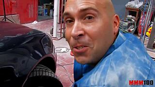 two blonde sluts get ass fucked in garage