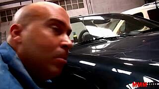 two blonde sluts get ass fucked in garage