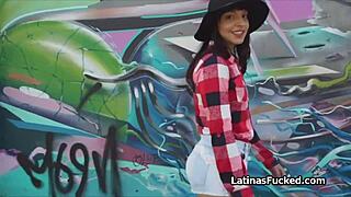 latina teen with bubble butt rides hard cock