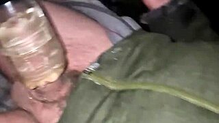 m4rkus77 breeds his fleshlight handsfree in public