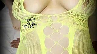 Yellow latina cosplay girl gives sloppy deepthroat blowjob