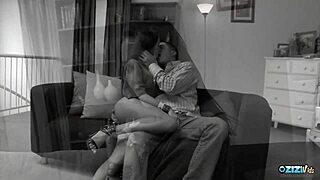 amazing slut rides his big thick dick on sofa