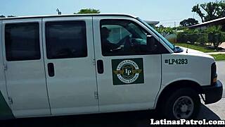 real latina immigrant pounded by lucky agent
