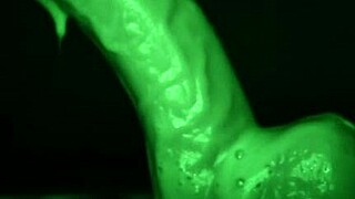 sticky slimy handjob tease with gloves and dildo