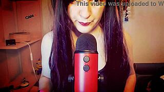 Sensual mouth sounds from beautiful italian milf with natural tits