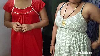 best indian desi bhabhi enjoys wild threesome fun