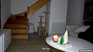 a french santa claus with huge tits gets pounded on christmas eve