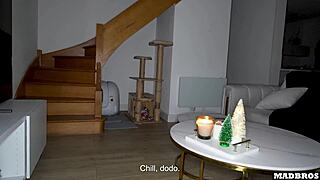 a french santa claus with huge tits gets pounded on christmas eve