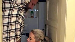 suggestive wife takes huge neighbor cock deep