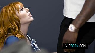Hot redhead milf teacher Lauren Phillips fucks her student then gym teacher