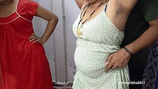 best indian desi bhabhi enjoys wild threesome fun