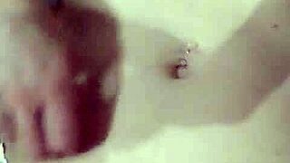 Undressing natural alone latin wife at home