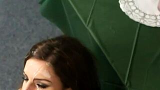 cum drenched british babe fed spunk with spoon