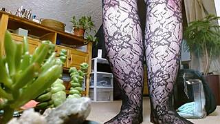 Tiny escaped guy found by curvy mature with huge tits