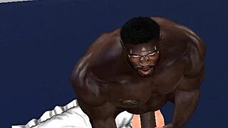 Huge hunk clinton mcdonald teaches wife to take black dick