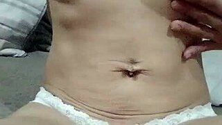 Undressing natural alone latin wife at home