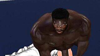 Huge hunk clinton mcdonald teaches wife to take black dick