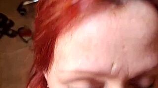 Squirting cum all over the face of the naughtiest redhead ive ever met
