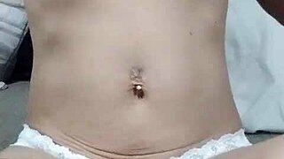 Undressing natural alone latin wife at home