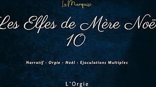 Les Elfes De Mere Noel In French Dirty Talk Orgy