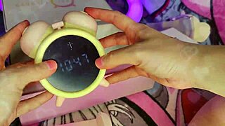 two vibrators pound her wet pussy hard