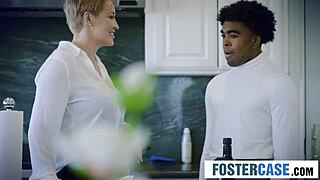 stepsiblings fuck hard with foster mom during sex ed